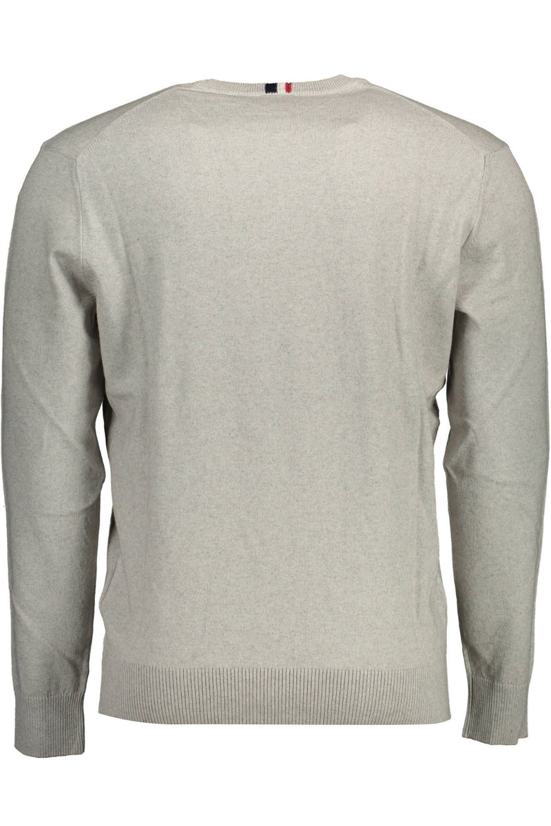 U.S. POLO ASSN. Elegant Gray Cotton-Cashmere Men's Sweater