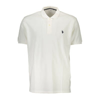 U.S. POLO ASSN. Chic White Embroidered Polo for Men