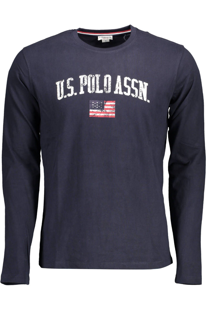U.S. POLO ASSN. Chic Blue Printed Cotton Tee for Men