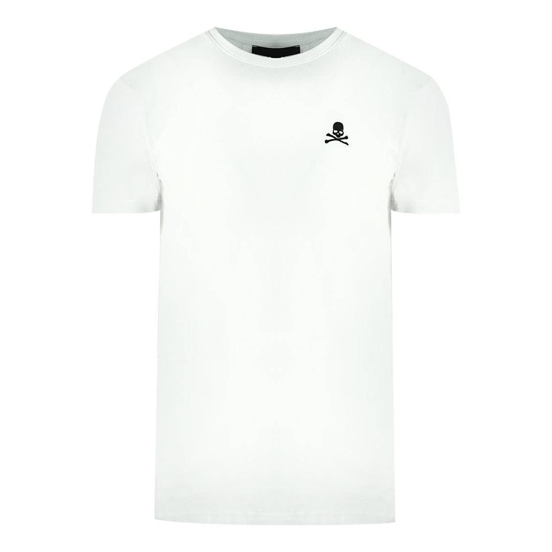 Philipp Plein Skull And Crossbones Chest Logo White Underwear T Shirt