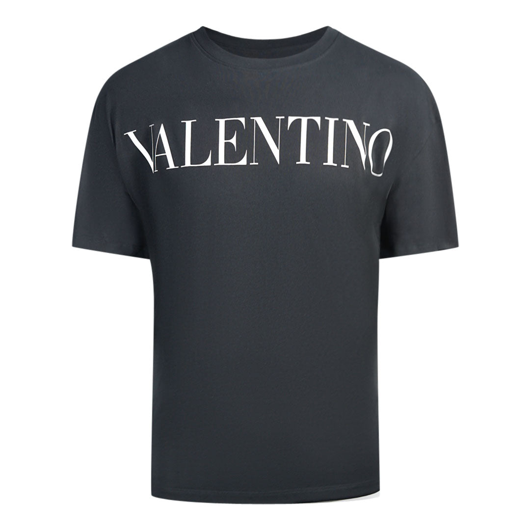 Valentino Large Branded Logo Black T Shirt